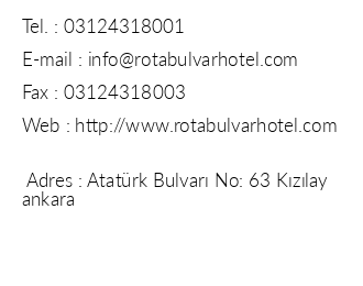Rota Bulvar Hotel iletiim bilgileri